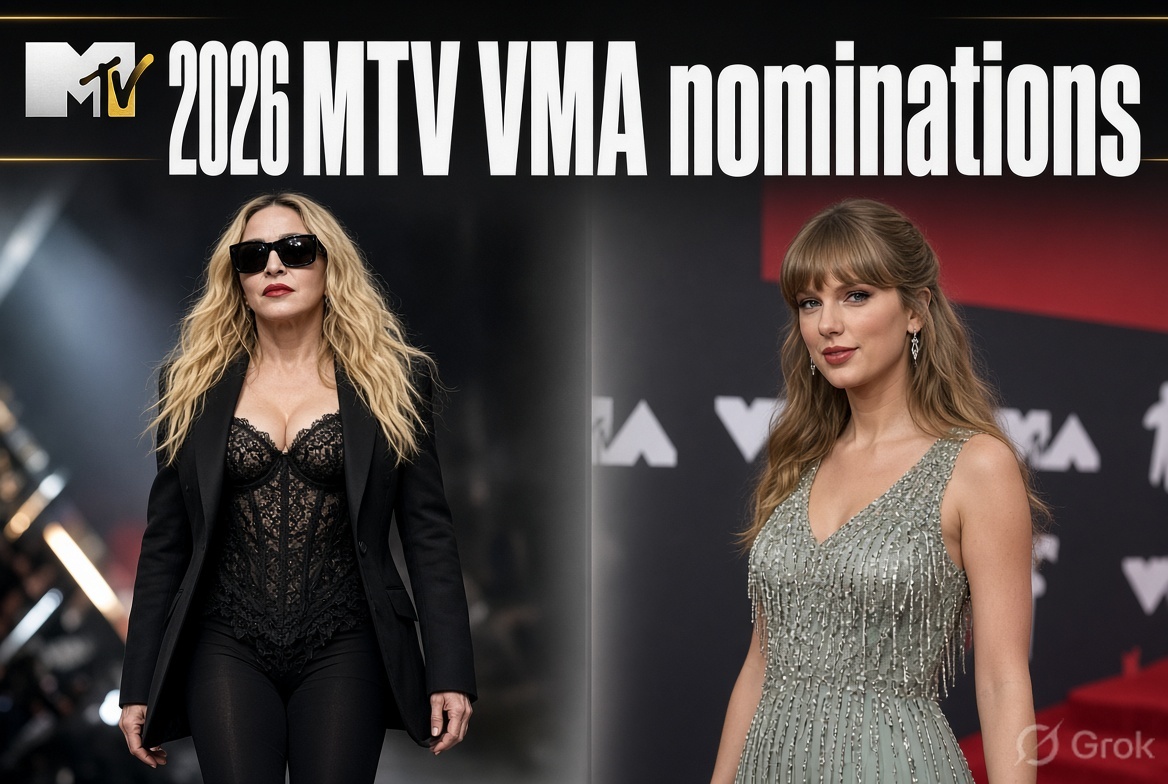 Madonna Leads 2026 MTV VMA Nominations With 11 Nods, Taylor Swift Follows